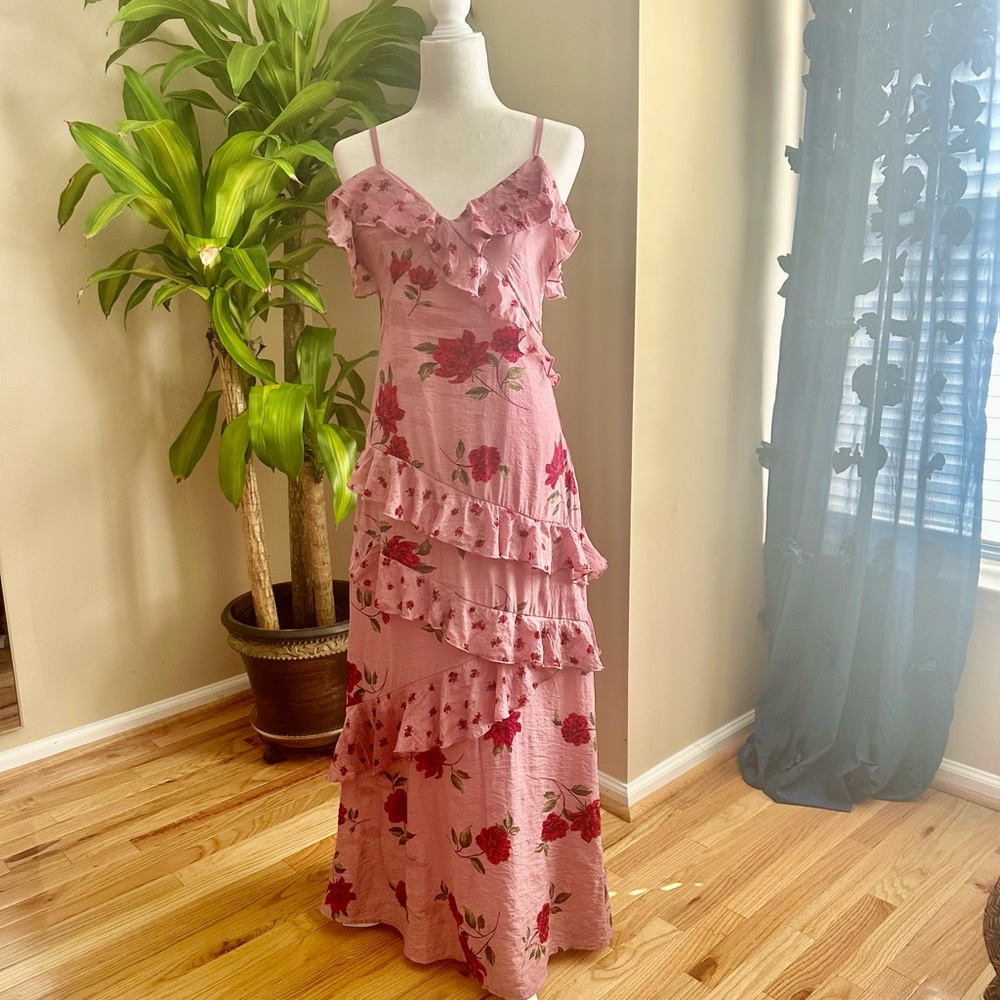 Jessica Simpson Pink Floral Maxi Dress